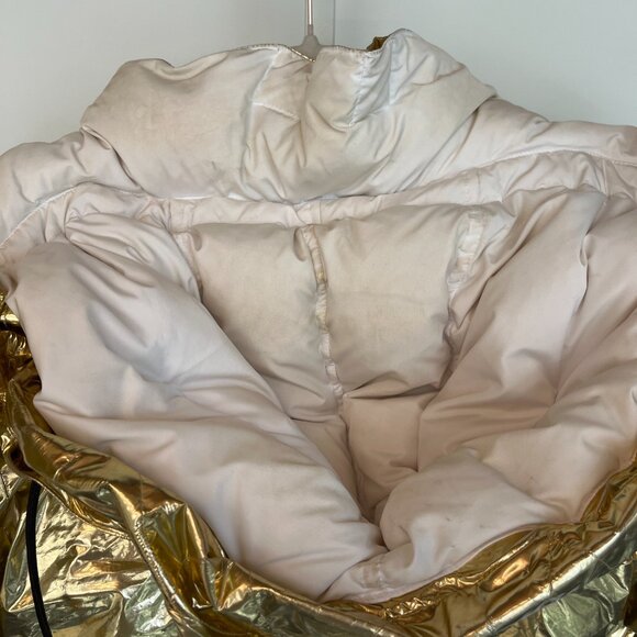 Calvin Klein Gold Metallic Jacket with Detachable Hood - Picture 11 of 11